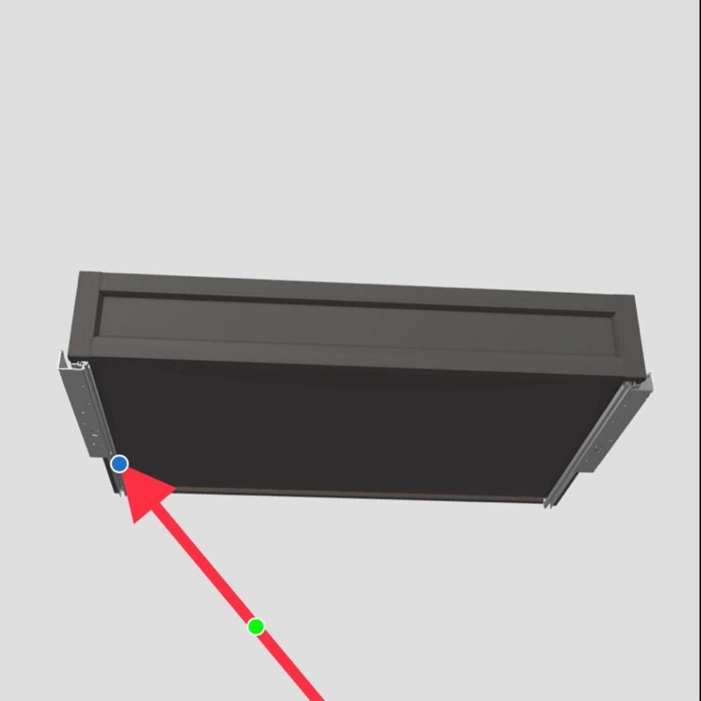 IKEA sliding rail for KOMPLEMENT 22 3/8” (depth) LEFT side drawer